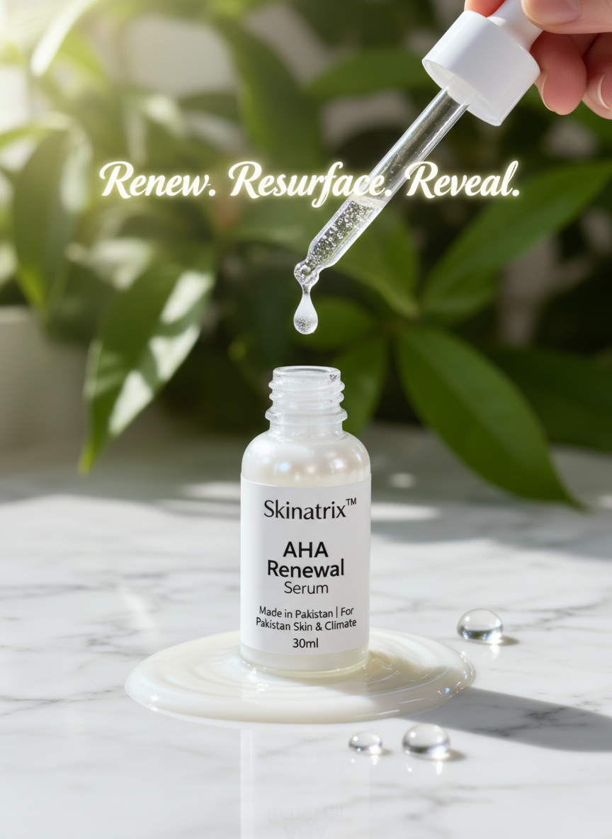 Skinatrix AHA Renewal Serum | 5% Glycolic Glow Exfoliator for Smooth Texture
